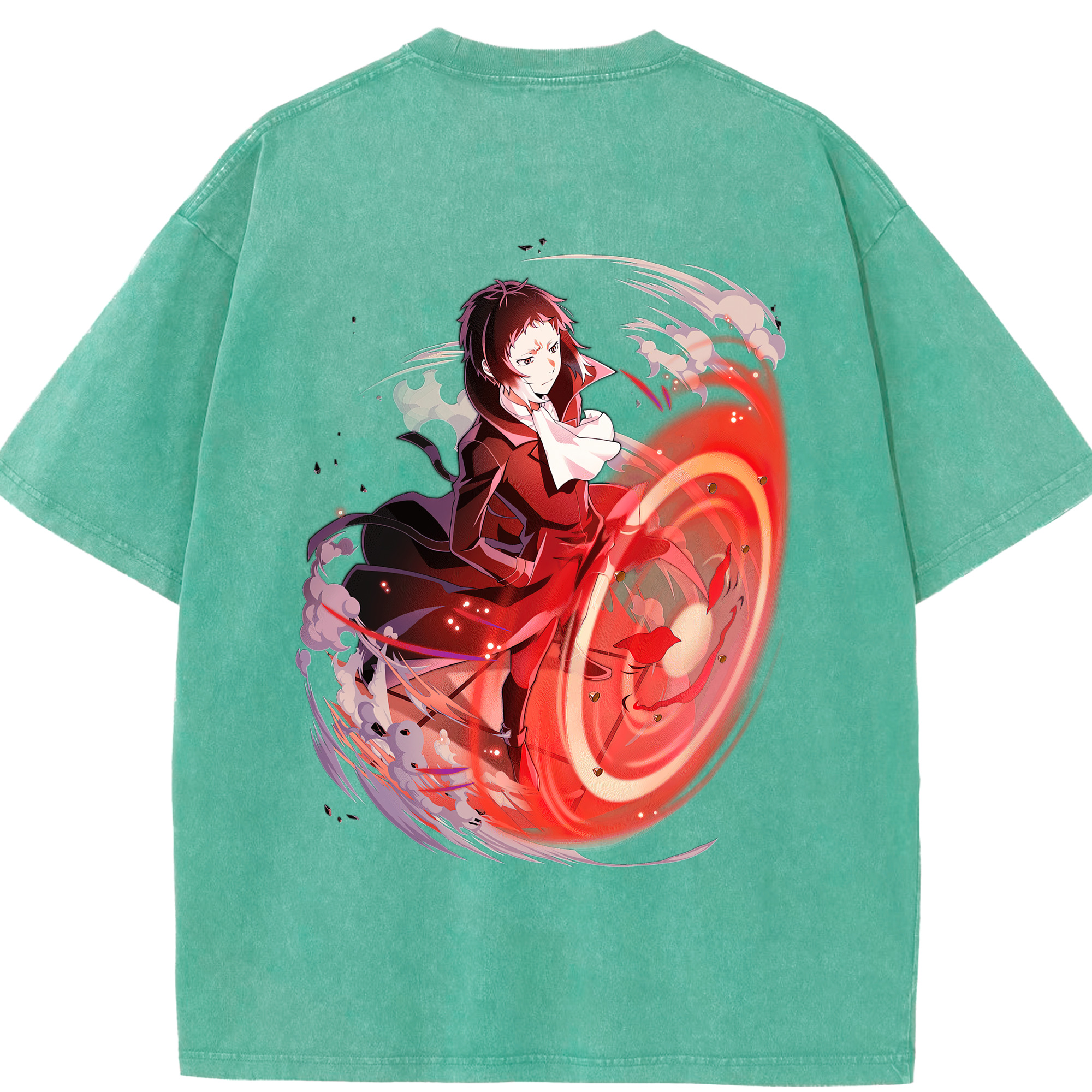 （画像用） 文豪ストレイドッグス Bungo Stray Dogs 綿100% ヴィンテージ風 半袖Tシャツ（背面プリント）